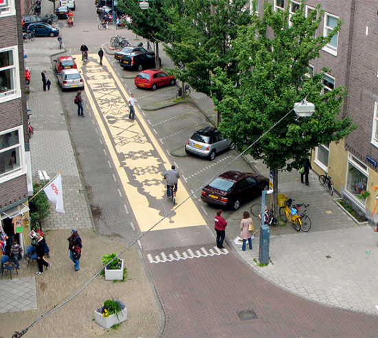 Triflex, straatkleed in Amsterdam