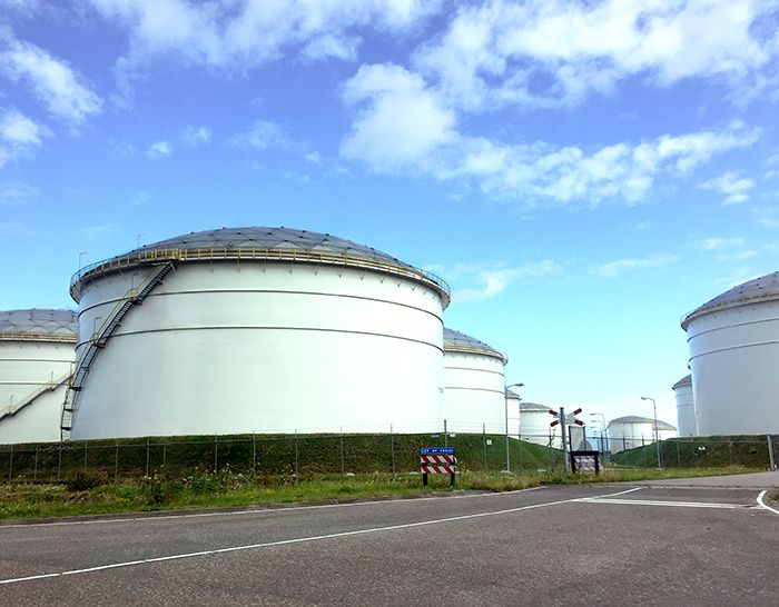 tank-terpafdichting met Triflex voor vopak westpoort