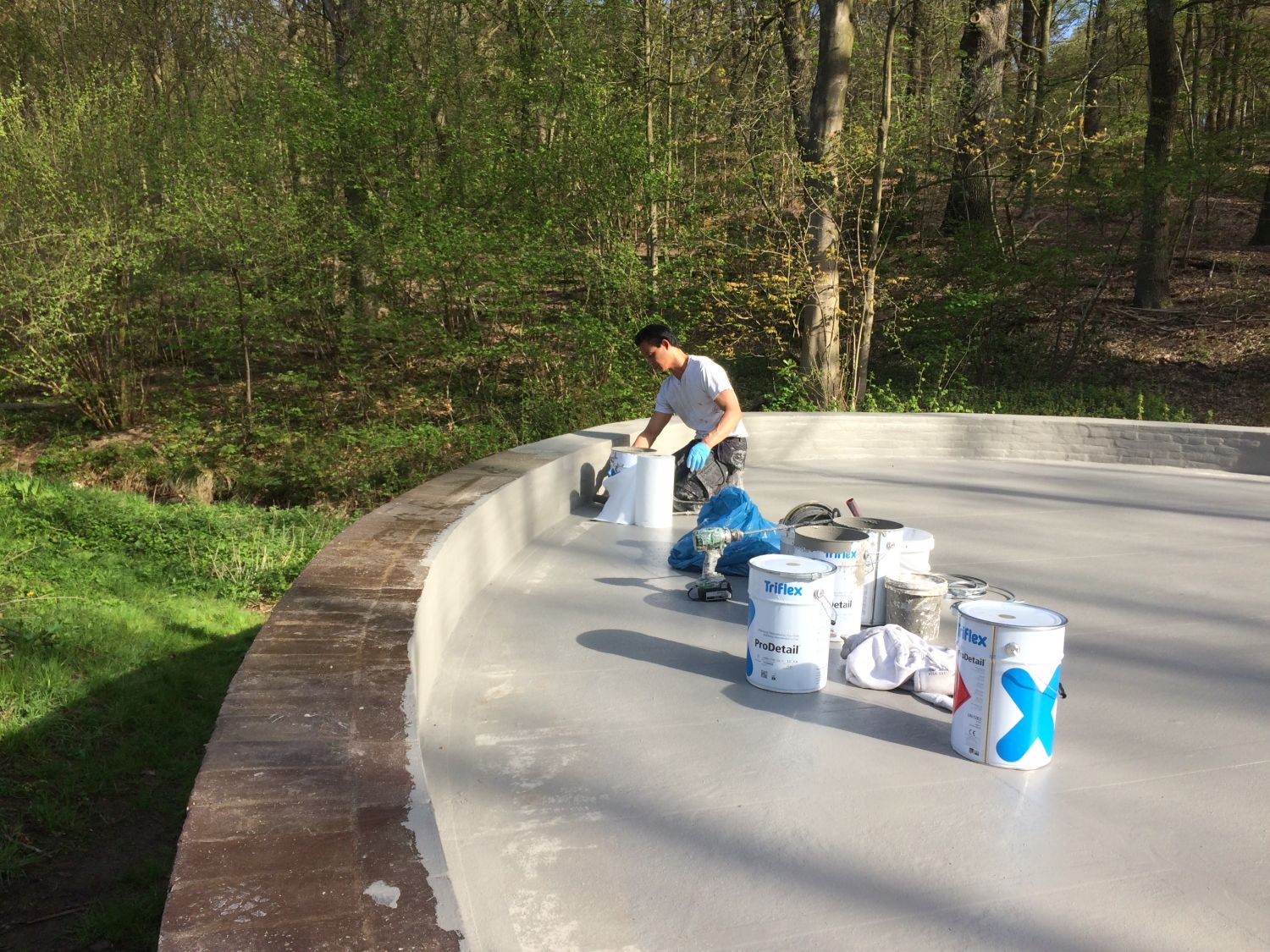 Waterfiltergebouw dak en dakdetail proces
