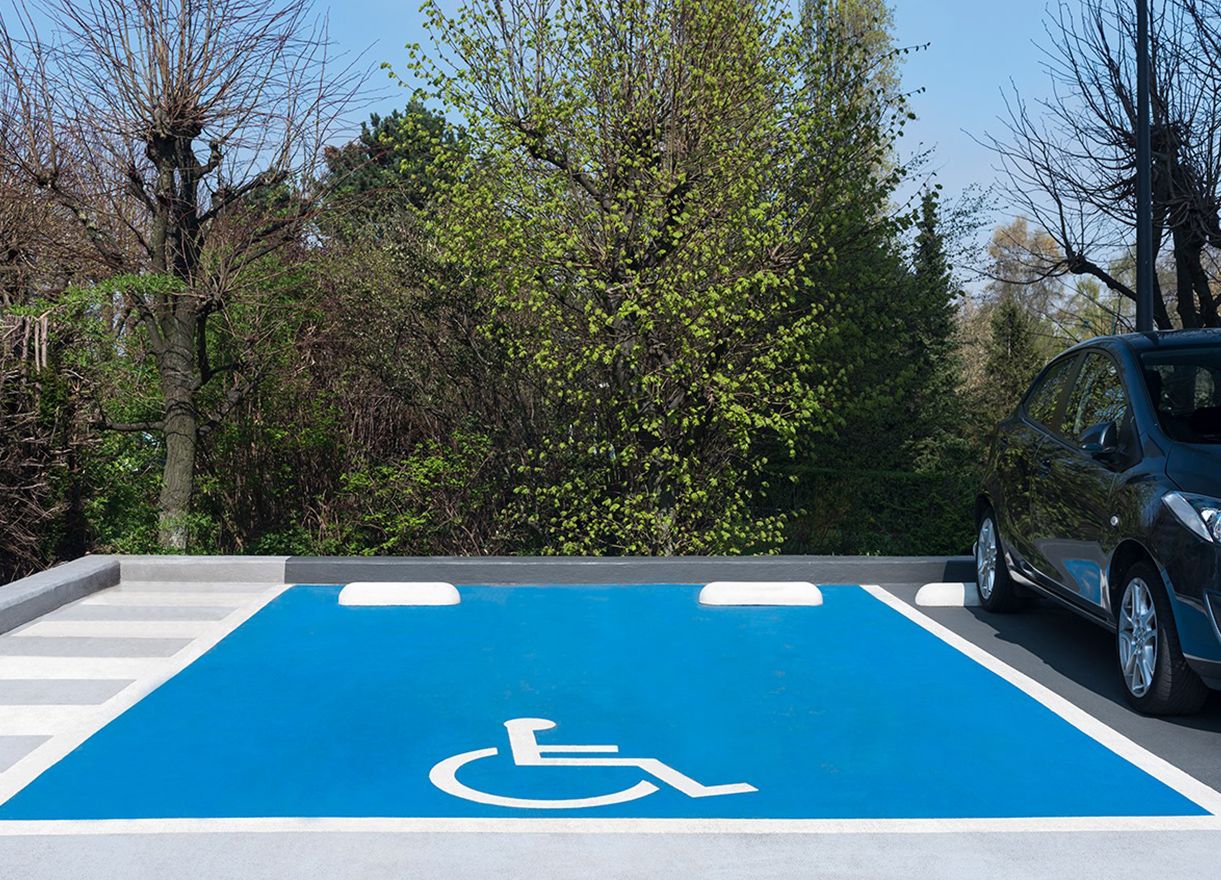 Parkeerplaats mindervalide Triflex