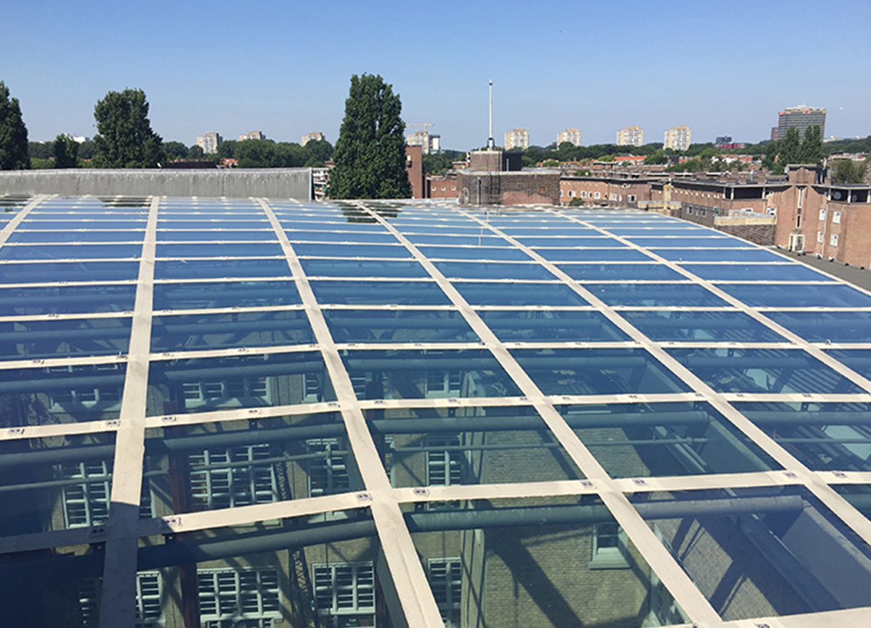 Glazen dak Het Sierraad met Triflex ProDetail